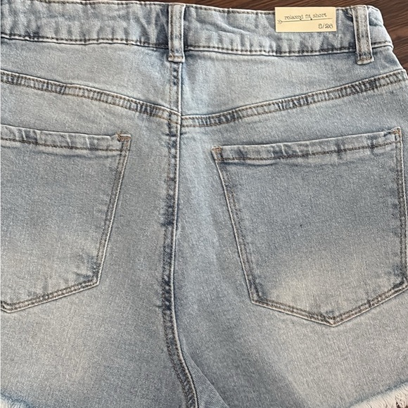 Ban-jara NYC Light Blue Embroidered Jean Shorts - Picture 2 of 4